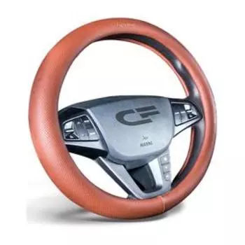 Оплетка Atom, экокожа, коричневый