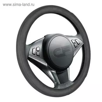 Оплетка Bison, экокожа, черный