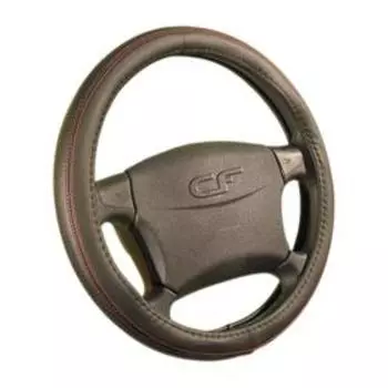 Оплетка Gap, экокожа, черный/красный