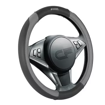 Оплетка Goal, экокожа, черный/серый