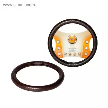 Оплетка из искусственной кожи с тиснением Airline AWC-SL-04L, коричневая, 40см,L