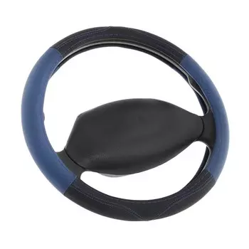 Оплетка на руль C2R C964, экокожа, размер 38 см, черно-синий
