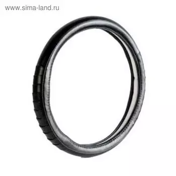 Оплетка на руль кожаная Senator Kanzas "M",d=38см,чёрный