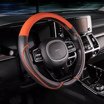 Оплетка Skyway Combo-4 M, черно-оранжевая экокожа, S01102391