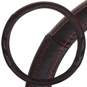 Оплетка Skyway Racer-3 M, черно-красная экокожа, S01102421