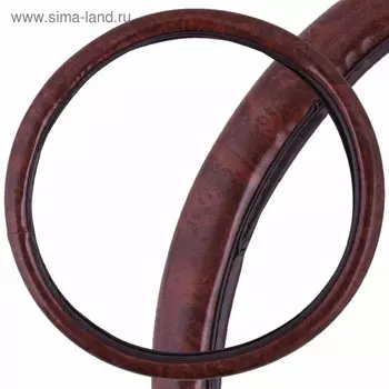 Оплетка Skyway Wood-4, размер L, экокожа, коричневый, S01102010