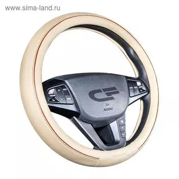 Оплетка Tiltan, экокожа, бежевый/коричневый