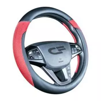 Оплетка Urban, экокожа-твид, черный/красный