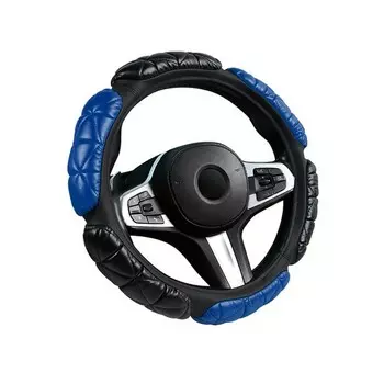 Оплётка на руль CarFashion BALLOON, размер M, цвет черный/синий