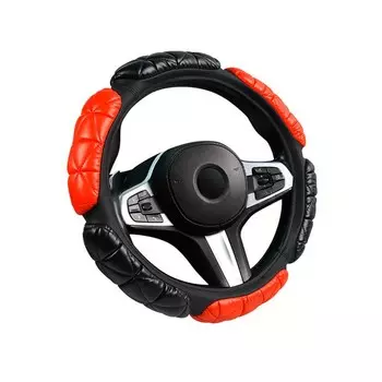 Оплётка на руль CarFashion BALLOON, размер M, цвет черный/красный