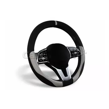 Оплётка на руль "TAG", черно-серая