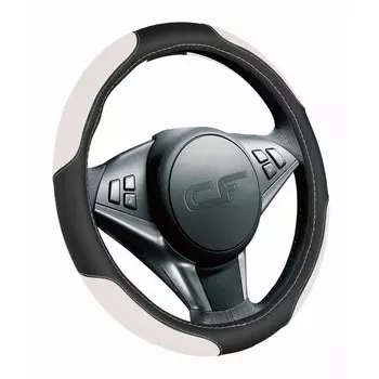 Оплётка TORNADO, экокожа, черный/белый/белый