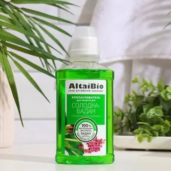 Ополаскиватель для полости рта AltaiBio профилактика кариеса Солодка-Бадан, 200 мл