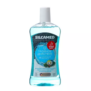 Ополаскиватель для полости рта SILCAMED "Тройное действие", 0,5 л
