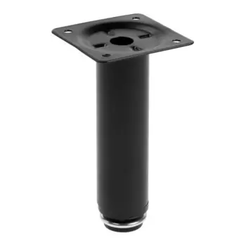 Опора круглая OKR=001BL ТУНДРА, d=30 мм, H=120 мм, чёрная