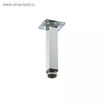 Опора квадратная, d=25х25 мм, H=150 мм, цвет хром