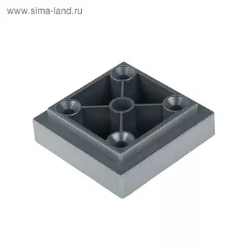 Опора квадратная, H=20 мм, цвет матовый хром