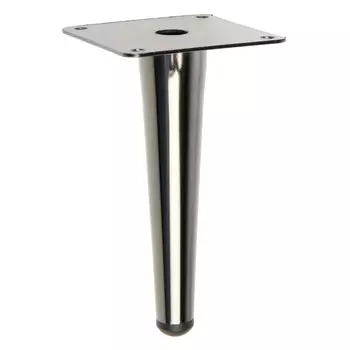 Опора мебельная CAPPIO OP08, h=150 мм, толщина площадки 1.8 мм, цвет глянцевый черный