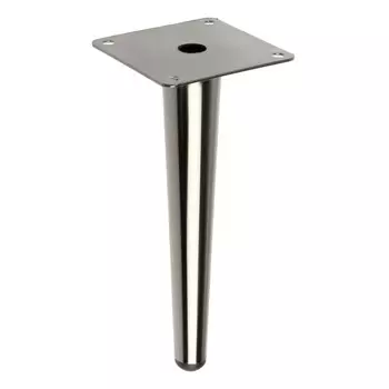 Опора мебельная CAPPIO OP08, h=200 мм, толщина площадки 1.8 мм, цвет глянцевый черный