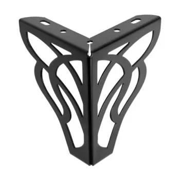 Опора мебельная CAPPIO OP02, резная, h=130 мм, 10х10 мм, цвет матовый черный