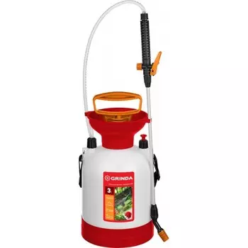Опрыскиватель помповый, 3 л, переносной, белый, GRINDA