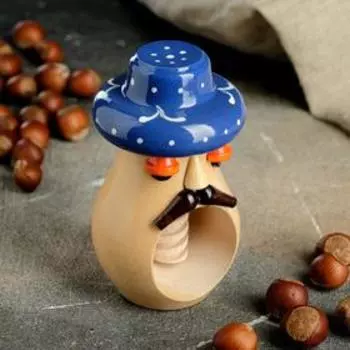 Орехокол премиум "Гриб-мексиканец", 12 х 7 см, массив бука, микс