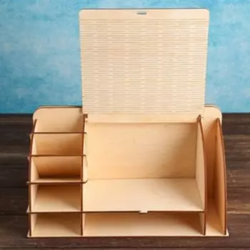 Органайзер деревянный 13×30×20 см с крышкой
