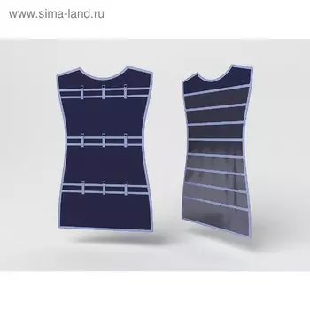 Органайзер для аксессуаров и бижутерии «Классик синий», 75х45 см