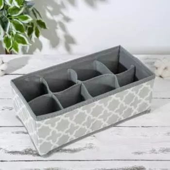 Органайзер для хранения белья «Гранж», 8 ячеек, 281513 см, серый