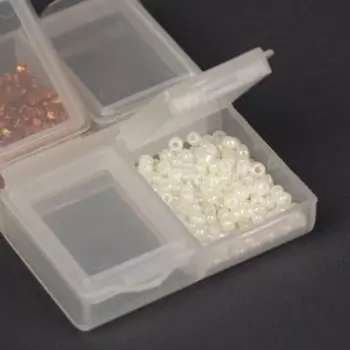 Органайзер для бисера, 6,4 4,4 1,3 см, цвет прозрачный