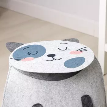 Органайзер для хранения Funny «Котун-толстун», 422458 см, 15 л, цвет серый