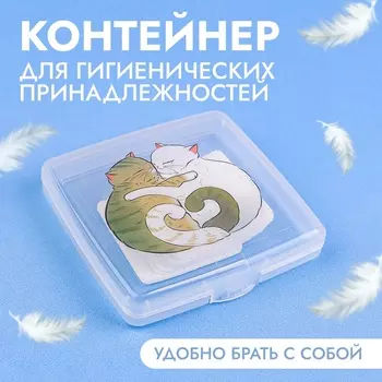 Органайзер для хранения гигиенических принадлежностей «Котики», 9.59.51.5 см, прозрачный