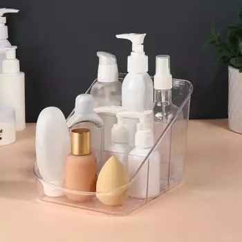 Органайзер для хранения косметических принадлежностей «Eva», 15,8 14,9 см, цвет прозрачный