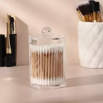 Органайзер для ватных палочек, с крышкой, 711.5 см, прозрачный