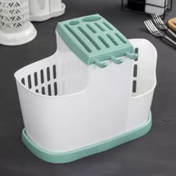 Подставка для столовых приборов, пластиковая, МИКС