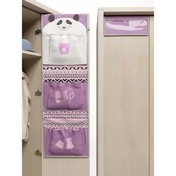 Органайзер «Котозавр» детский с клапаном, 92х27х15 см, цвет сиреневый