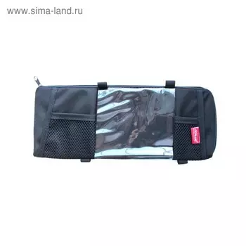 Органайзер на козырек для навигатора Tplus 350х140 мм, оксфорд 600, черный (T010052)