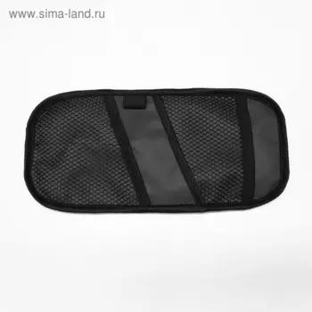 Органайзер на солнцезащитный козырек, оксфорд 600, чёрный, 300х140х8 мм