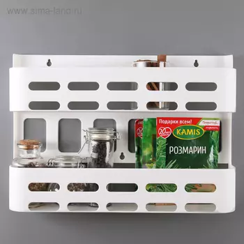 Органайзер навесной для специй IDEA, 387.527 см, пластик, белый