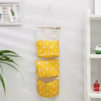 Органайзер подвесной с карманами, 3 отделения, 2060 см, цвет и дизайн МИКС