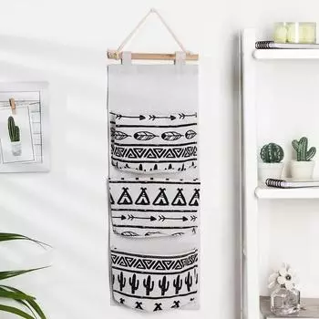 Органайзер подвесной с карманами Доляна «Мексика», 3 отделения, 2058 см, цвет белый