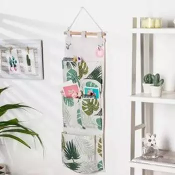 Органайзер подвесной с карманами Доляна «Тропиканка», 5 отделений, 6523 см