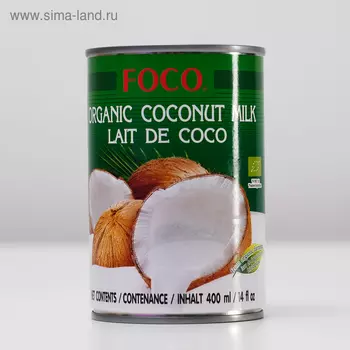 Органическое кокосовое молоко "FOCO" 10-12%, 400 мл