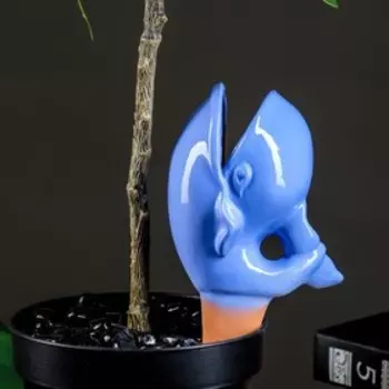 Ороситель "Кит" для комнатных и садовых растений Кунгурская керамика, 0.2 л, 19 см, синий