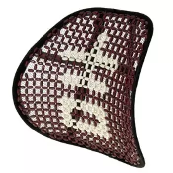 Ортопедическая спинка в машину, упругая, 3839 см, дерево, красно-белый