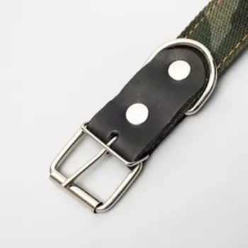 Ошейник брезентовый двухслойный "Камуфляж", 72 х 3,5 см, ОШ 45-60 см
