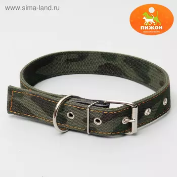 Ошейник брезентовый двухслойный "Камуфляж", 72 х 3,5 см, ОШ 45-60 см