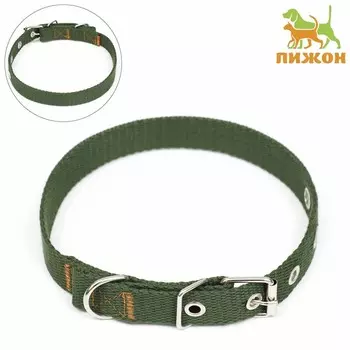 Ошейник брезентовый однослойный, 522 см, хаки