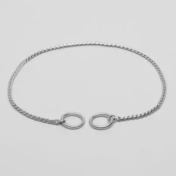 Ошейник - удавка «Кобра», 50 см, толщина цепочки 4 мм, серебристый