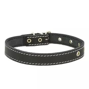 Ошейник кожаный щенячий 1,5 см, ОШ 24-30см